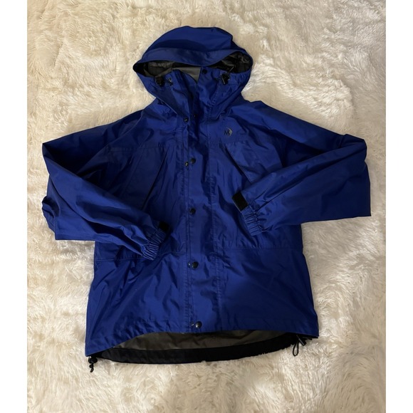 Vintage Gore-Tex Shell Jacket 80's Moonstone Royal Blue 20.5x25.5 - Picture 1 of 7